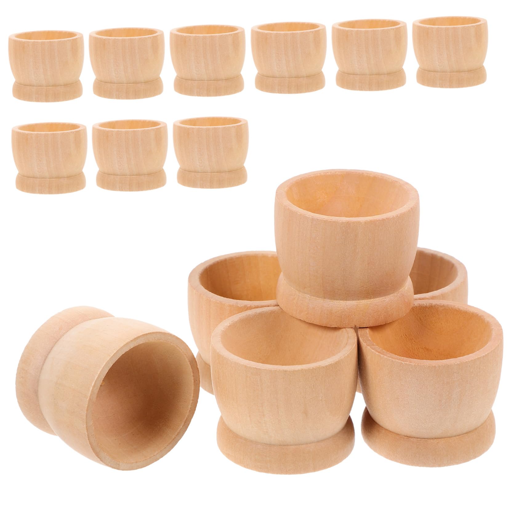 SEWACC 75pièces Porte-œufs De Pâques Bois Naturel De Supports pour Décoration De Fête Accessoire Chic pour Créer Une Ambiance Festive