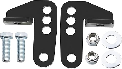Miniatura 11 de Kit de eslabones de bajada traseros ajustables 1 + 2 + 3 Sportster 883 + Sportster 1200 para motocicleta Harley (negro)