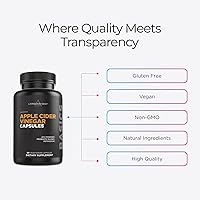 Vista 4 de Livingood Daily Cápsulas de vinagre de sidra de manzana con la madre (1500 mg) – Pastillas ACV con probióticos y potasio para mujeres y hombres