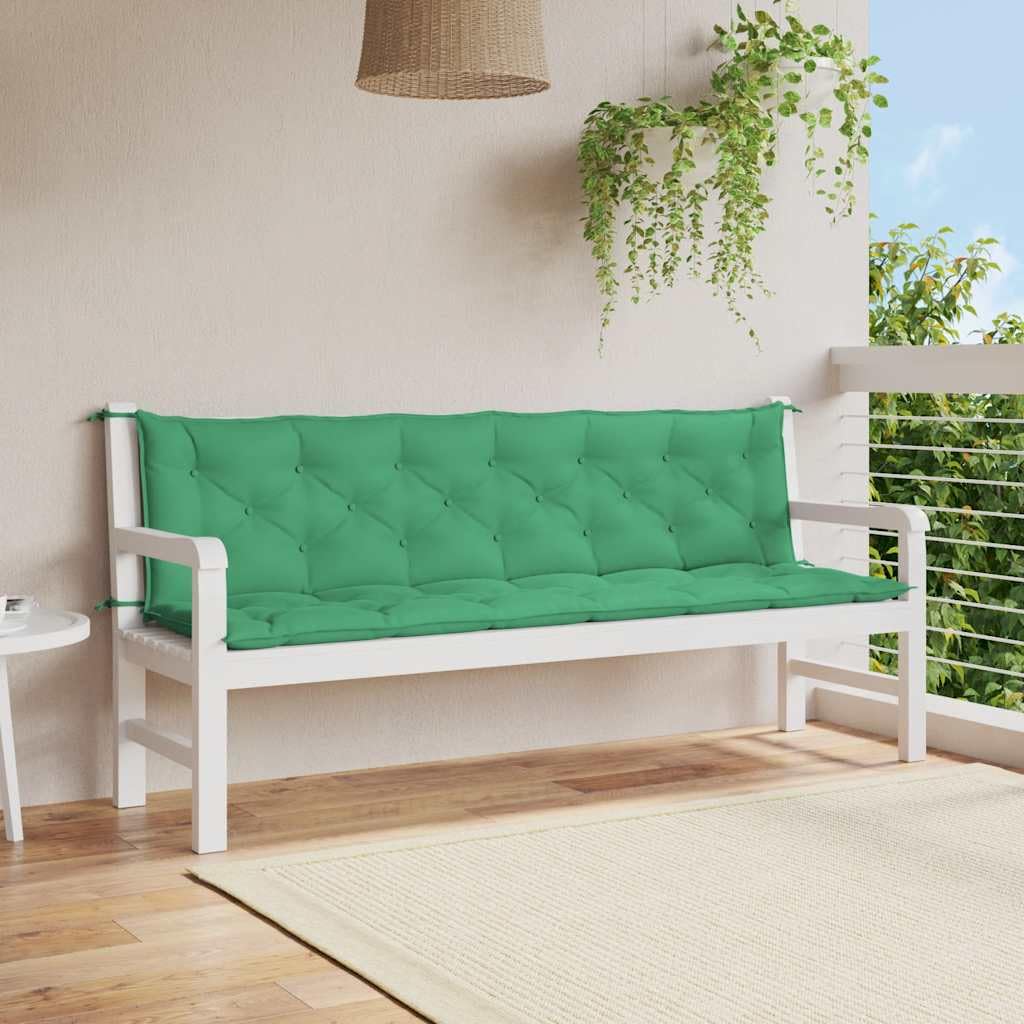 Coussin pour banc de jardin imperméable vert 200 cm grand format pour banquette palette extérieur