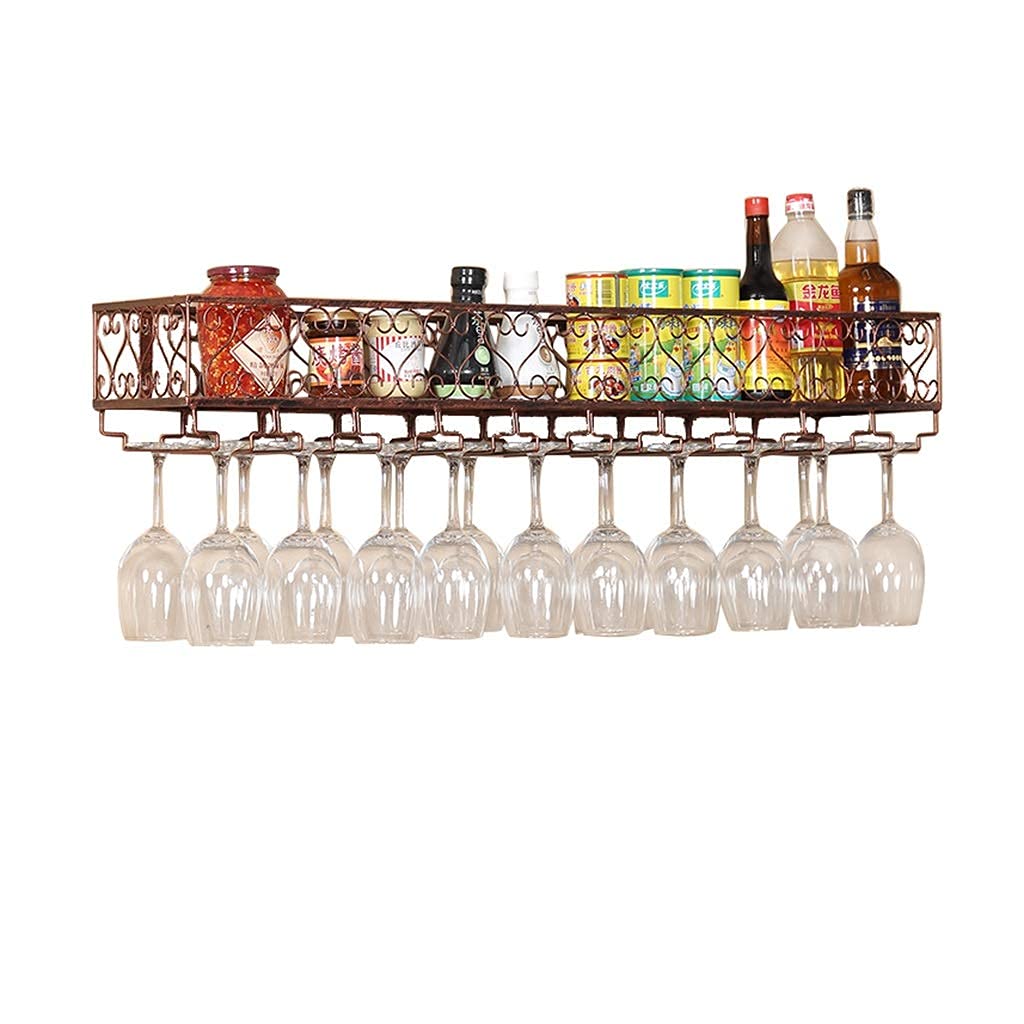 Casier à vin mural marron pour sublimer votre cuisine et vos verres suspendus