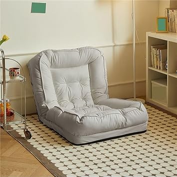 Folding Sofa Bed, Simple Lazy Chair, Multifunctional Cushion, Suitable for Bedroom, Balcony, Living Room, Leisure RoomLight Gray,27.6in
