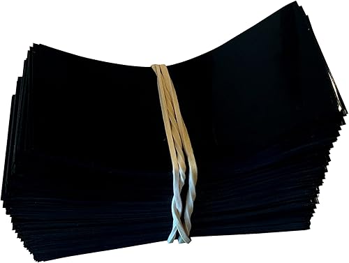 Miniatura 21 de Banda retráctil perforada negra de 4.921 x 1.102 in para frascos de cosméticos, frascos de plástico, tarros de especias y más. Diámetro compatible