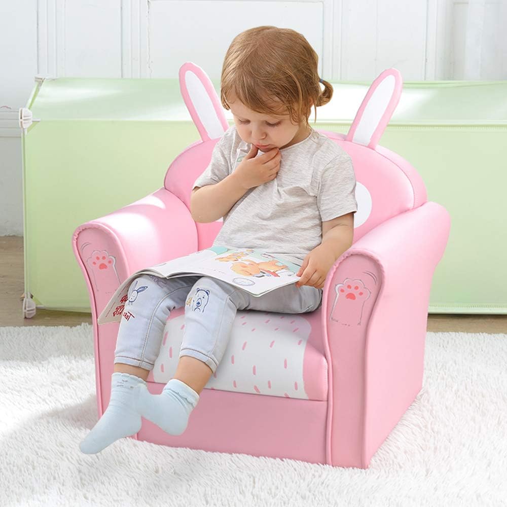 Free Shipping Offer Tesmula gt2-kj Children's Single Sofa Cute Series Rabbit Model Dark Pink