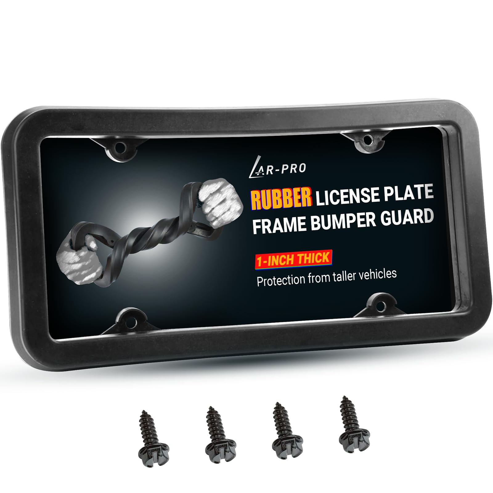 Stainless Steel License Plate Frame & Bumper Protector - Universal Fit For Car, Truck, SUV