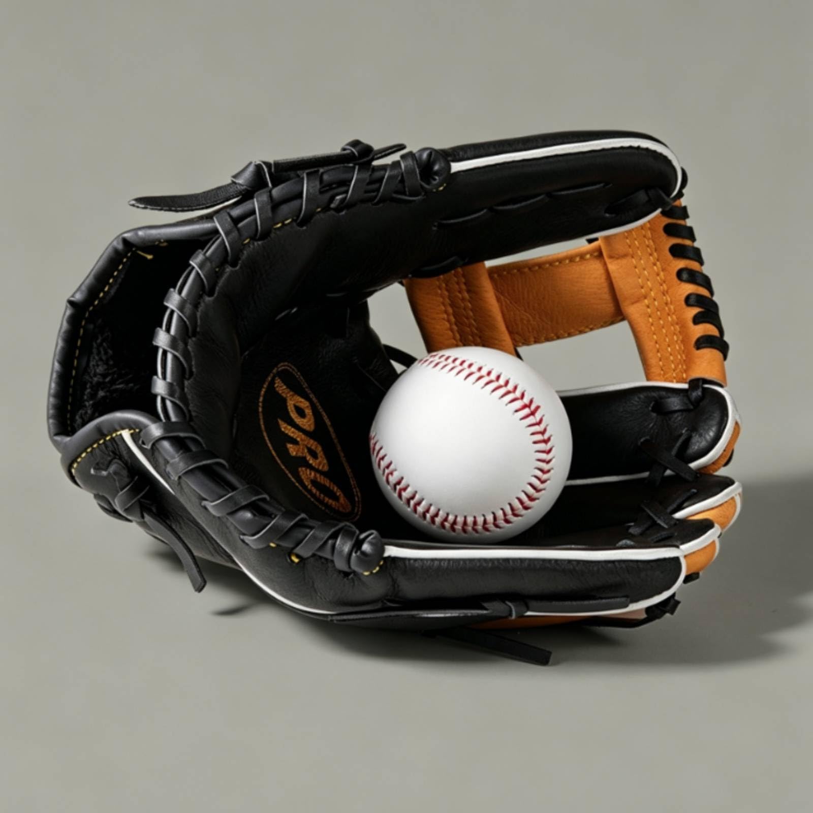 Harilla Guante de Béisbol Guante de Receptor Guante de Campo Guante de Entrenamiento en Piel PU con Palma Acolchada y Bolsillo Profundo Construcción Reforzada