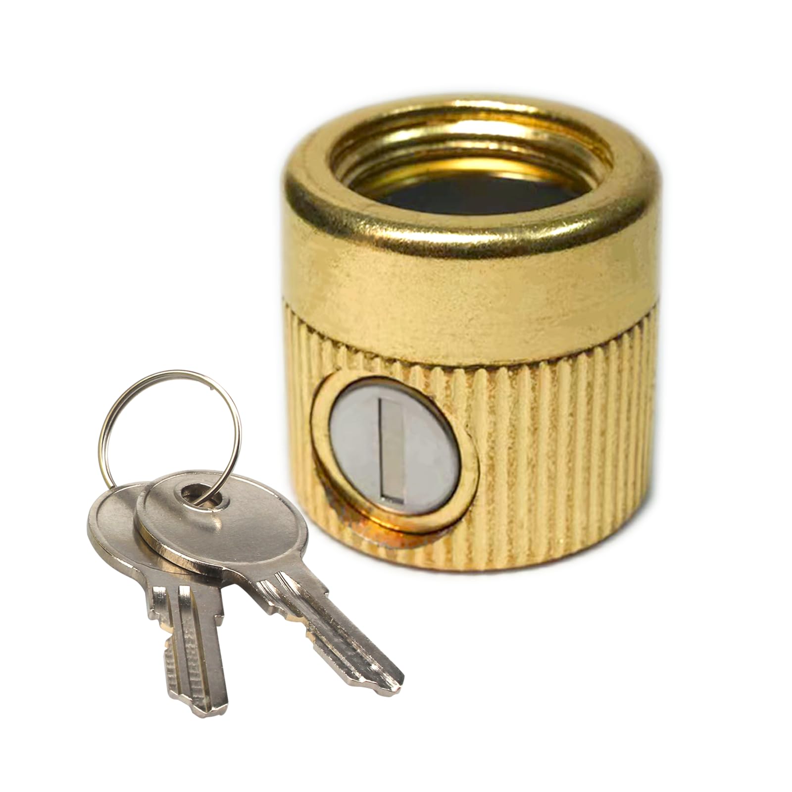 3/4" Water Spigot Lock Heavy Duty Brass Hose Bib Lock Compatible with FSS 50 Faucet Locks for Outdoors/Garden to Prevent Water Theft, Knob