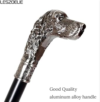 Amazon.co.jp: 犬の頭の高級歩く杖のための杖 男性用 かっこいいッ