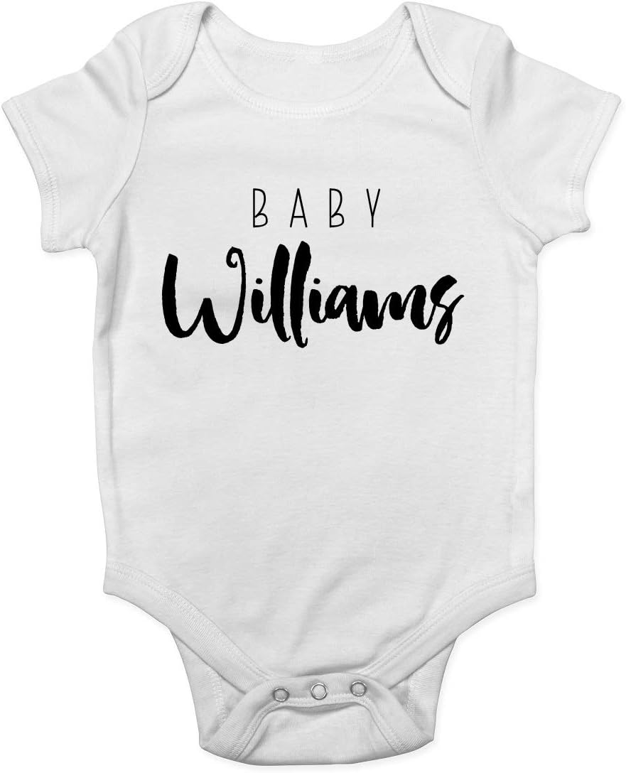 Shopagift Baby Grow Personalised Surname Vest Bodysuit