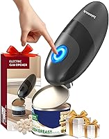 Vista 1 de Electric Can Opener Smooth Edge, Battery Operated Kitchen Can Opener for Seniors with Arthritis, One Touch Side Cut Fits Most Can Sizes, Left-handed