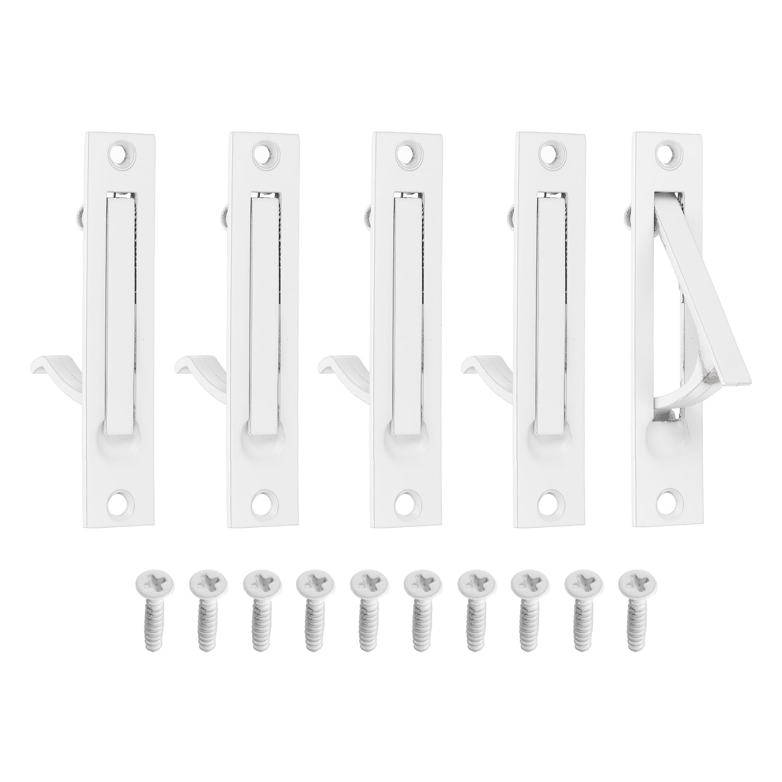 Rénovez votre intérieur moderne avec ce lot de 5 poignées blanches pour portes de placard