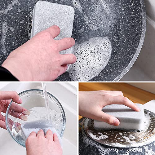 Individually Wrapped Sponges 20 Pack Kitchen Dishwashing Sponge Bulk, Non Scratch Dishes Scouring Pad Dishcloth, Odor-Free Sponge Wipes for Household Cleaning Dishes Travel Apartments - Grey - Thumbnail 4