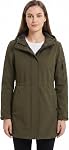Women's Waterproof Softshell Jacket Winter Warm Fleece Lined Coats with Hood Rain Jackets