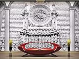 FSKJBZ Tapete 3D Wandbild Dekor Foto Hintergrund Fotografie Stereo Klassische Architektonische Skulptur Luxus Salon Wandmalerei Mural-350cmx245cm @ 300cmx210cm