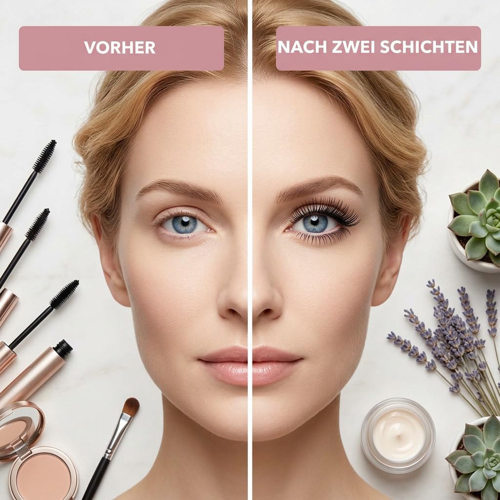Faccelove Natürliche Mascara Definierend Schnelltrocknend Natürliches Volumen Alltag (Balm Braun*2)