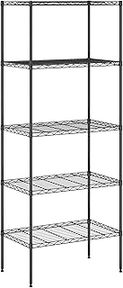 Furinno Wayar - Estante de Almacenamiento de Metal de 5 Niveles, 24 x 14 x 60, Color Negro