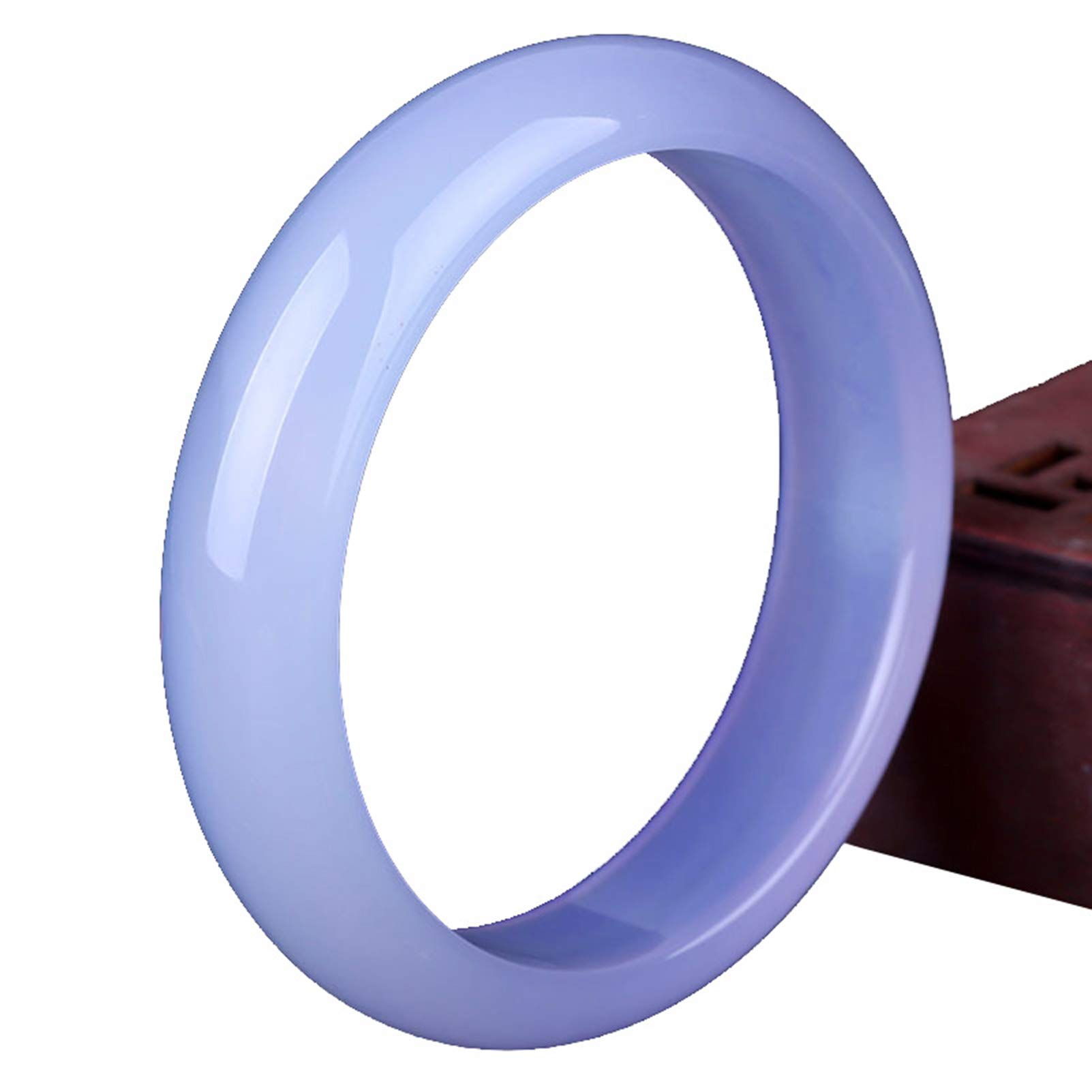 N/V Damen-Armreif aus natürlichem Achat, hellblauer Chalcedon, Jade, Schmuck