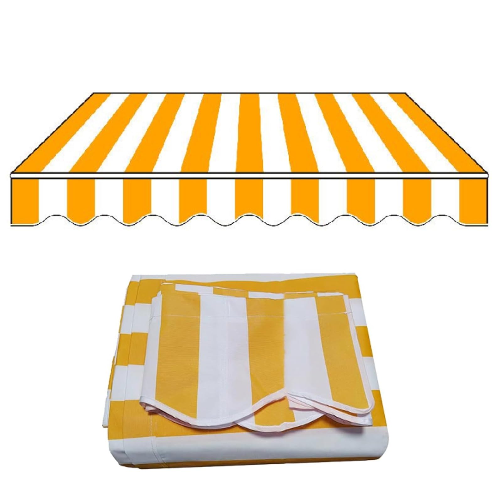 Sunsetter retractable awning fabric replacement,sunsetter patio cover replacement pvc oxford cloth,replacement Many Sizes Fabric Retractable Awning,Top Sunshade Canvas for courtyards,porches(N,