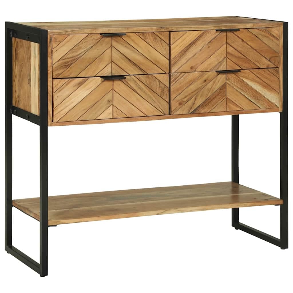 Mesa de pasillo moderna con cajones chevron para decorar tu recibidor de casa