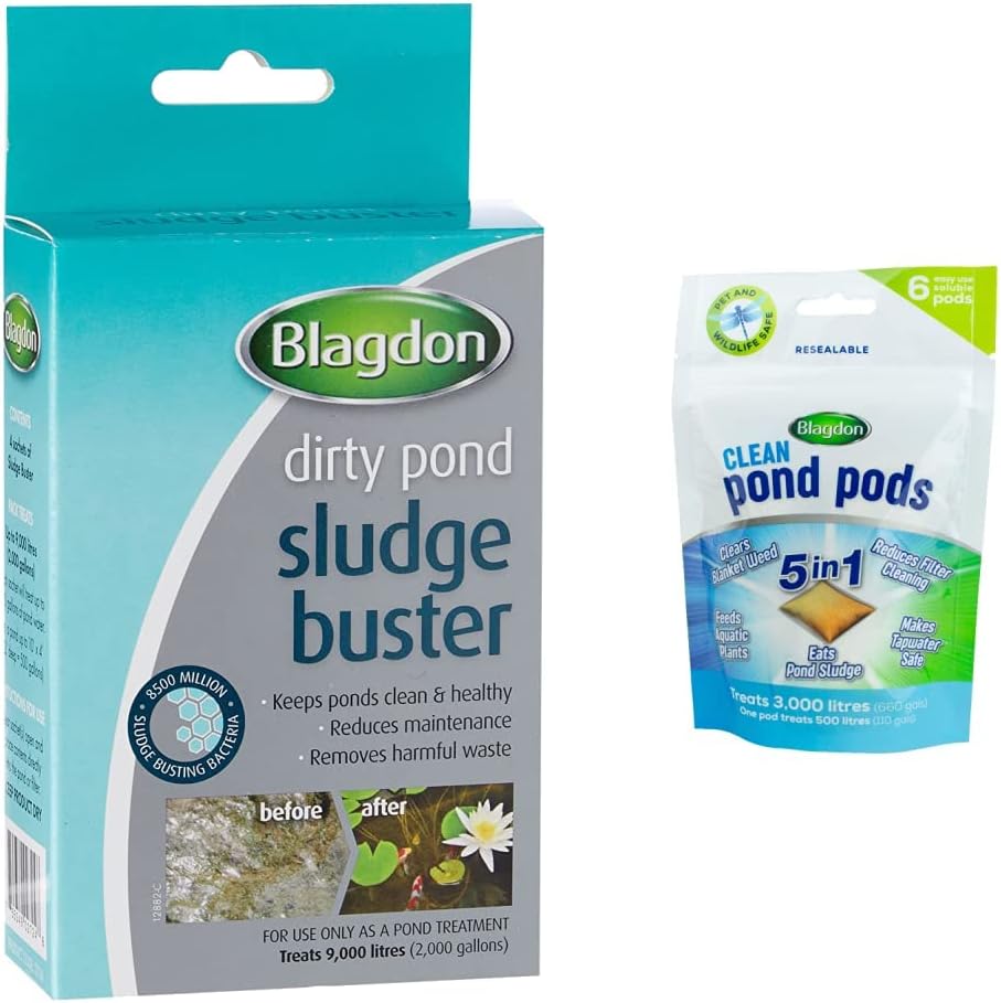 Blagdon 2724 Pond Sludgebuster & Clean Pond Pods, clears blanket weed