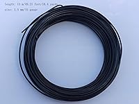Vista 2 de Alambre de aluminio anodizado calibre 15 de 49 pies para hacer joyas y manualidades (0.059 in, negro, 41510)