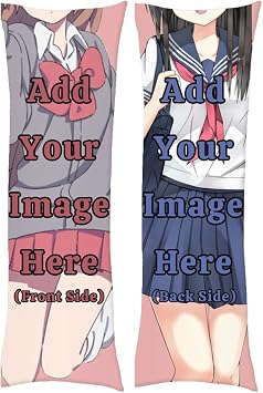 Personalized Custom Anime Body Pillow with Your Own Picture Cosplay Gift Custom Pillowcases Image Long Throw Pillow Cover Make Your Own Photo Body Pillow case 60x180cm, 2WT