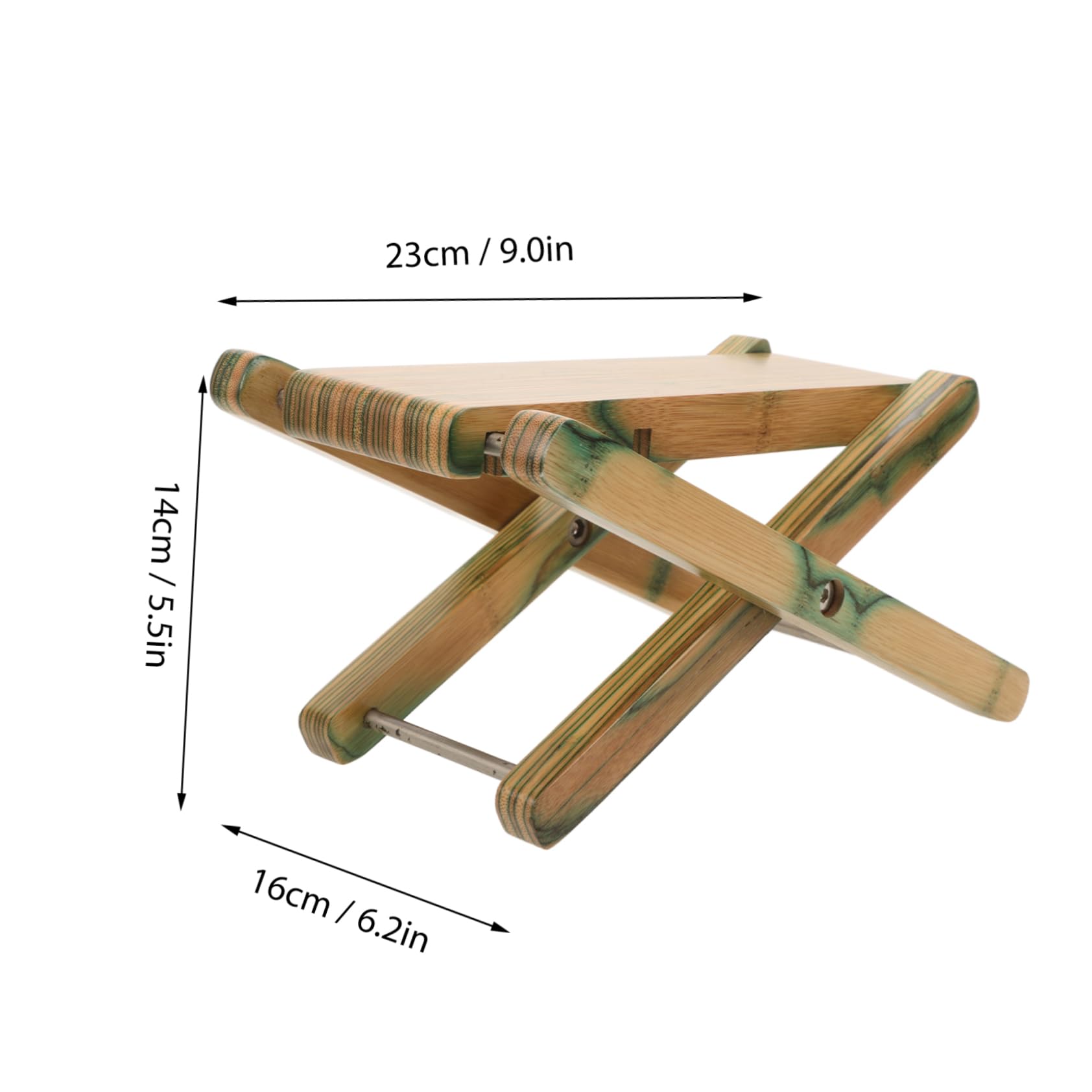 Poggiapiedi Verde per Regolabile Pieghevole Chitarra Legno per Musicisti | Altezza Regolabile, Facile da Riporre, Uso Versatile, Accessorio per Chitarra e Pipa, Stile Pratico