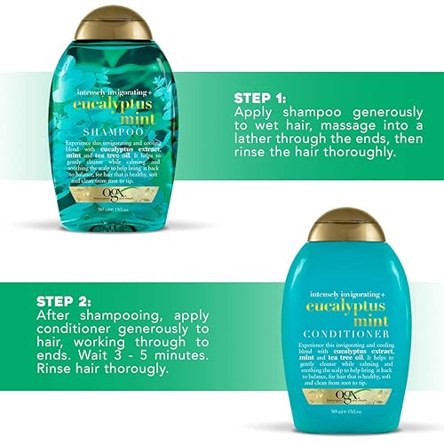 Miniatura 4 de OGX Intensamente vigorizante  acondicionador de menta eucalipto 13 onzas