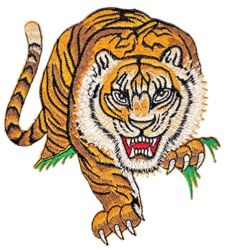 Tiger Animal Cat Predator Sew-on Iron-on Patches Embroidered Applique Badge