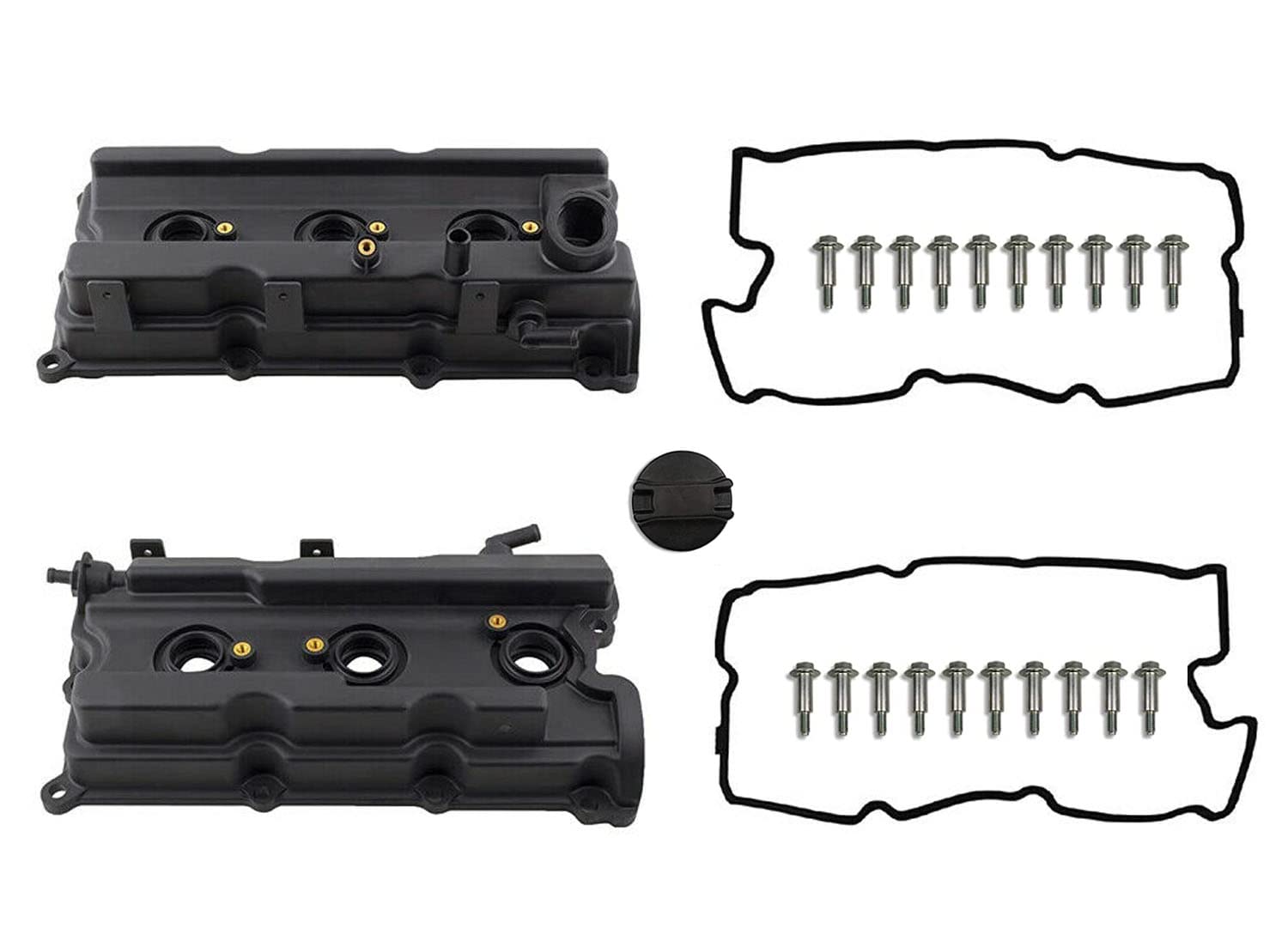 Valve Covers With Gaskets Bolts Oil Filter Cap Compatible With 2005