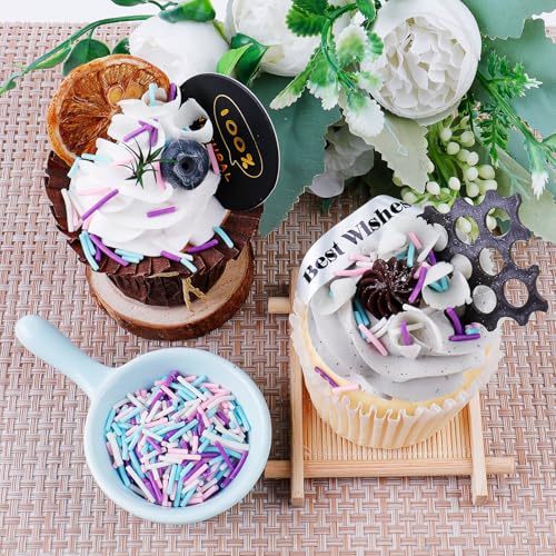 Image of Mermaid Unicorn Pastel Sprinkles, 11.3oz Edible Blue Purple Cake Sprinkles | Large Capacity Magic Set for Cakes Cupcakes Cookies Ice Cream