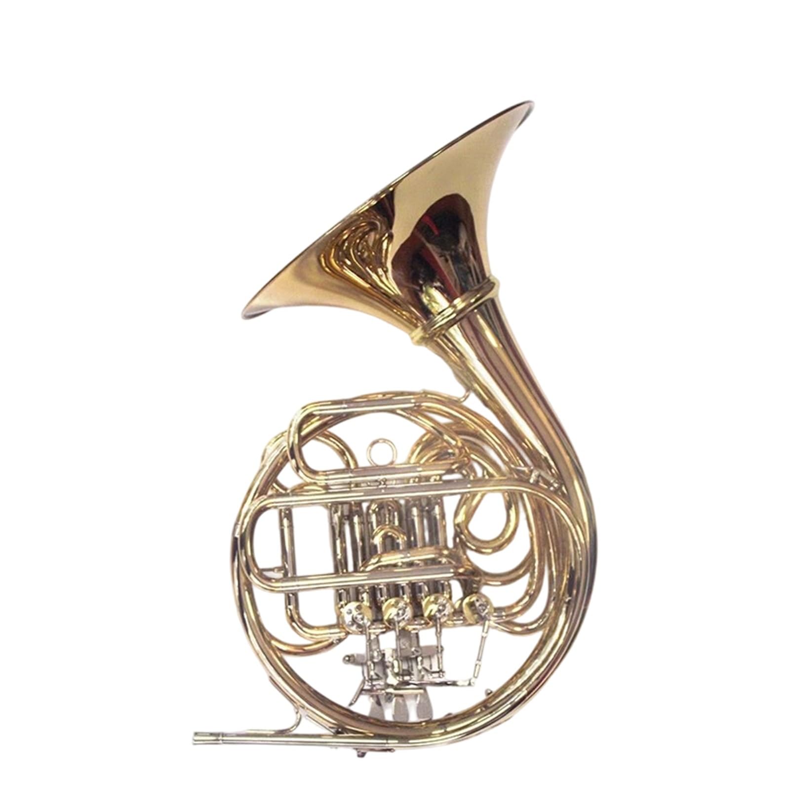 Instrument Muzyczny Waltornia Dwurzędowy Róg Francuski Korpus Z Mosiądzu Niklowanymi Klawiszami