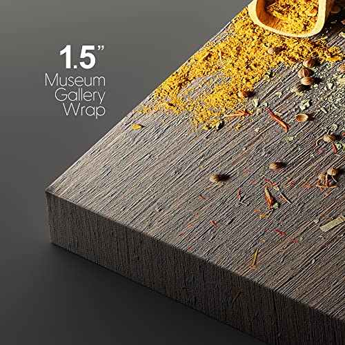 Wall26 - World Map Made From Spices - Canvas Art Wall Art - 24"X36"X3 Panels #TOP3