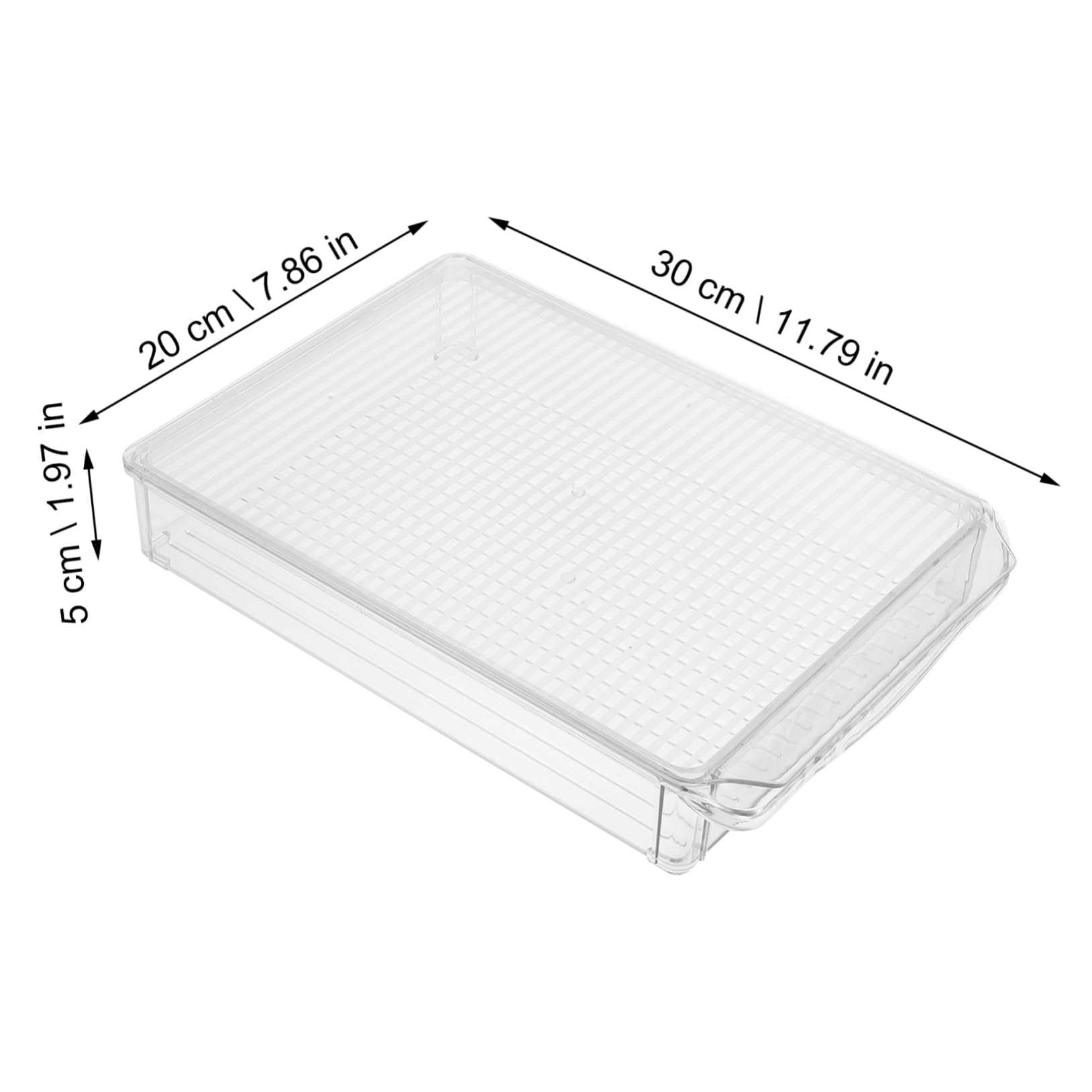 INOOMP Stapelfähige Frischhaltebox aus Transparentem Kunststoff mit Deckel Bpa Frei Großer Kapazität Bruchsicher und Wiederverwendbar als Kühlschrank Organizer für Saubere und