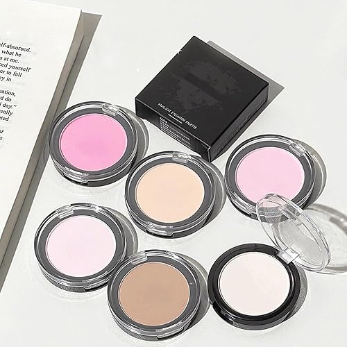 Miniatura 7 de Paleta de sombras de ojos monocromáticas, color rosa melocotón, polvo prensado mate neutro, sombra de ojos natural, de larga duración, de aspecto