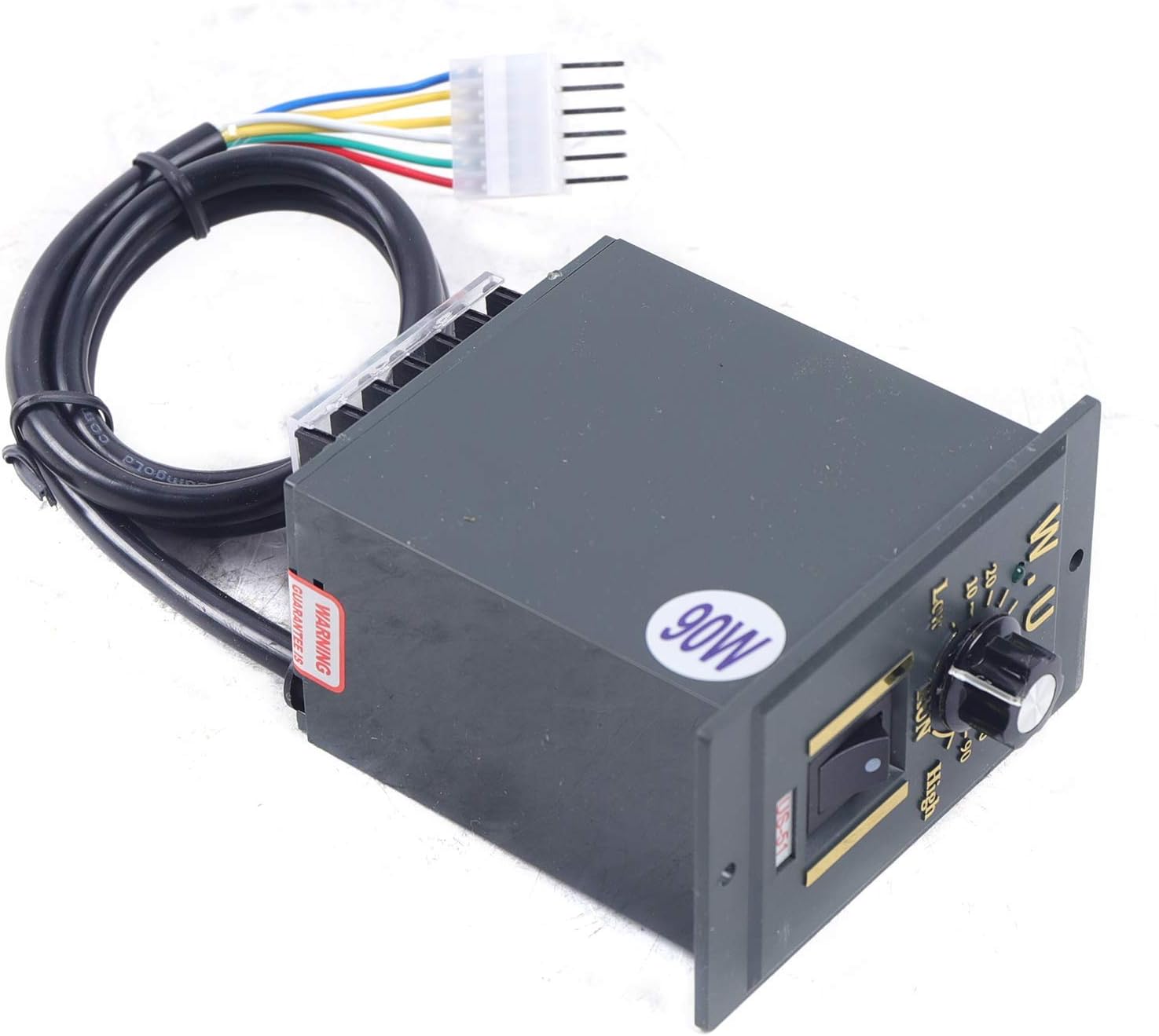 110V 90W Ac Gear Motor Electric Single-phase Motor Gear Motor 0-67RPM Electric Variable Speed Adjustable Controller Governor Geared Motor and Adjustable Speed Controller Combo (Reduction ratio:1:20) - - 