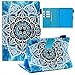 Produktbild Ostop Kompatibel mit Amazon Kindle Paperwhite 1/2/3/4 Hülle mit Stifthalter,PU Leder Brieftasche Slim Intelligente Schutzhülle [Auto Schlaf/Wachen] Magnetisch Flip Ständer Schale,Blau Mandala
