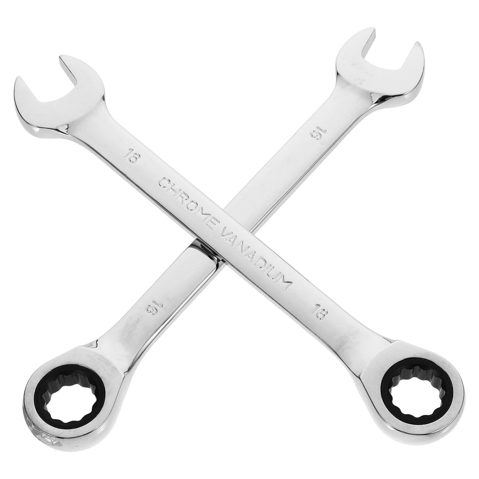 Homoyoyo 16mm 2pcs Double Head Ratchet Wrench Set Swivel Head 