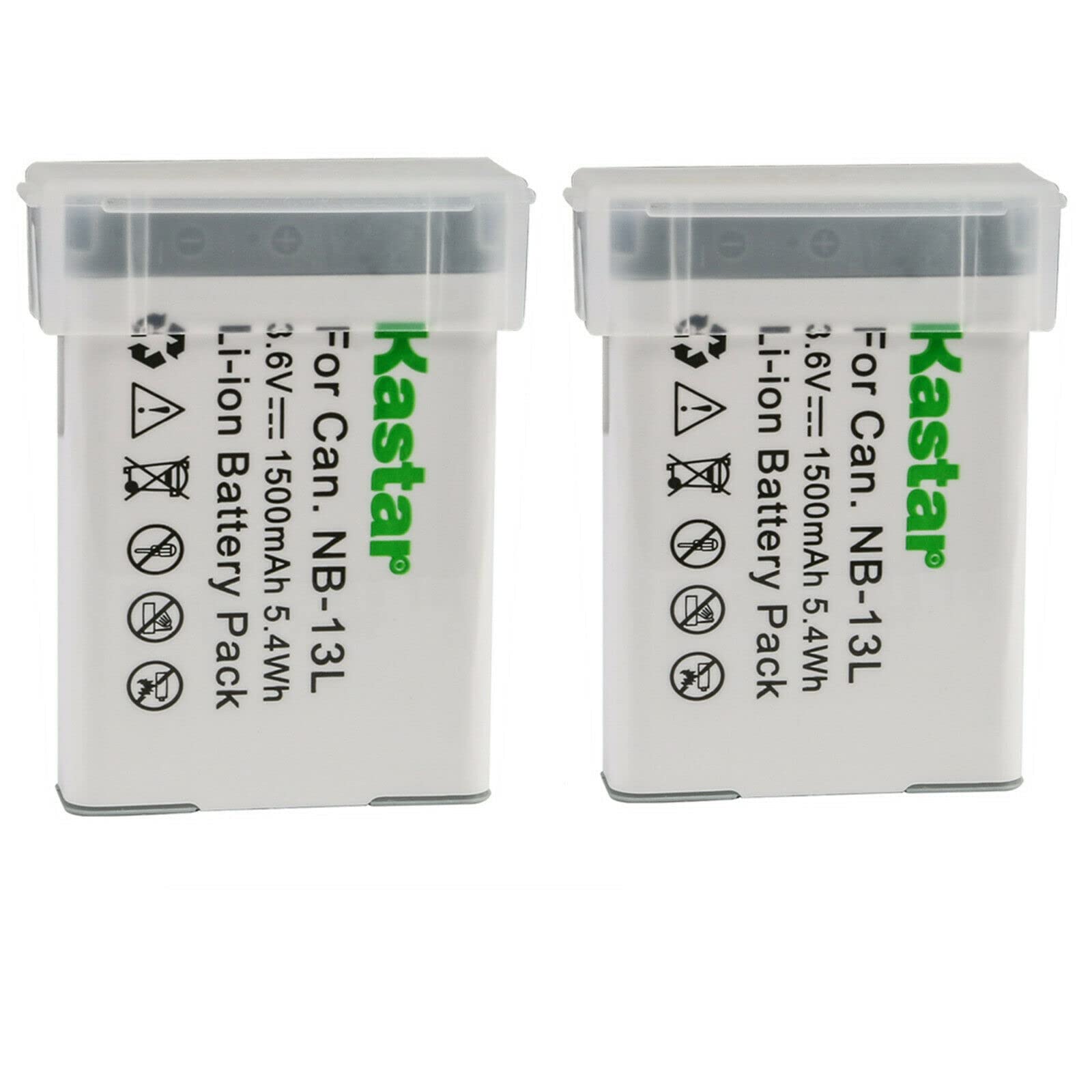 Kastar 2-Pack NB-13L Battery 3.6V 1500mAh Replacement for Canon PowerShot G7 X Mark II, PowerShot G7 X Mark III, PowerShot G9 X, PowerShot G9 X Mark