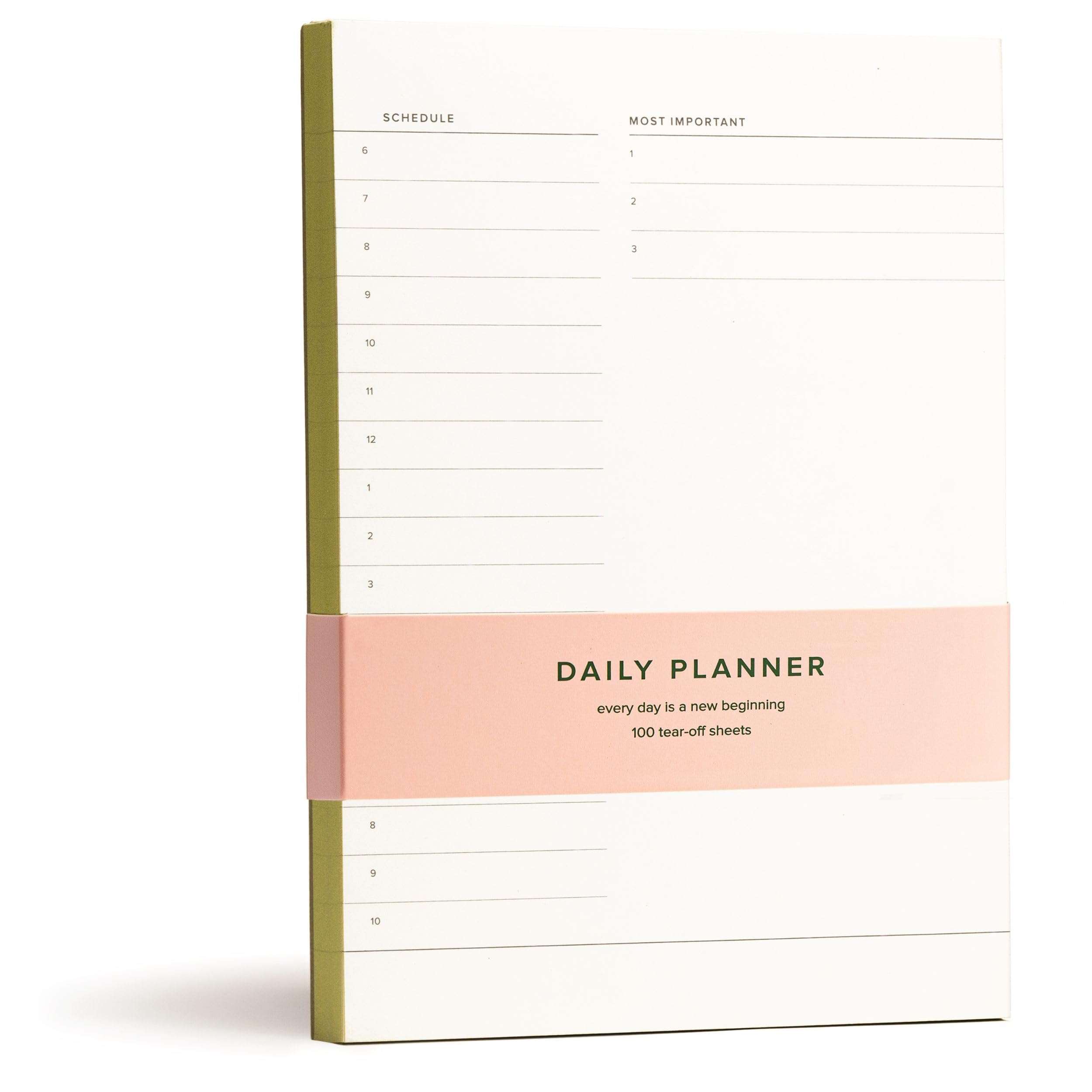 Daily To-Do List Notepad – Desk Pad for Work and Study, Lime, 8.25x5.85 Inches