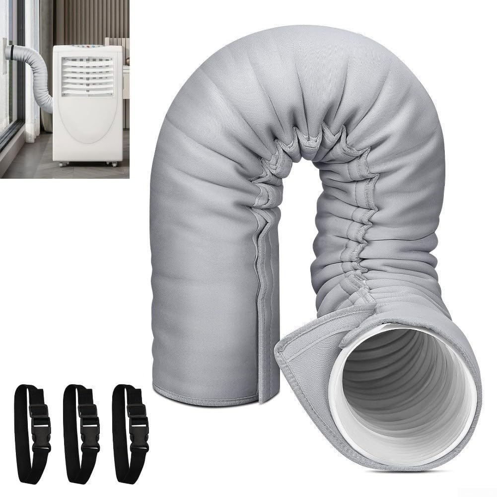 Manchon d'isolation pour tuyau de climatisation 150x53cm en tissu Oxford gris