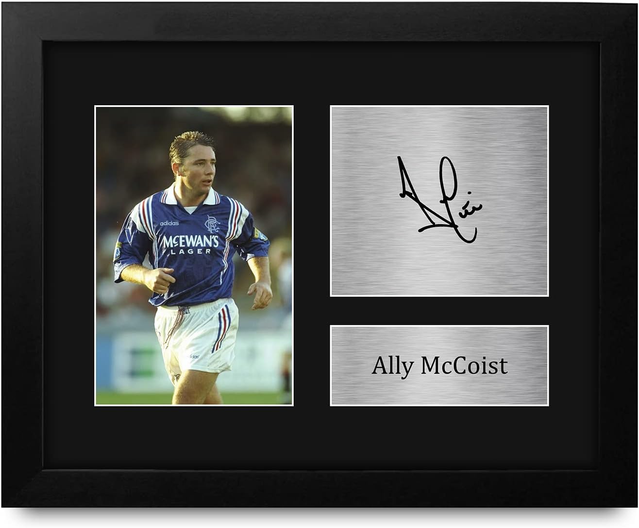 HWC Trading Ally McCoist Rangers 16 x 12 inch (A3) Printed Gifts Signed Autograph Picture for Football Fans and Supporters - 16" x 12" Framed