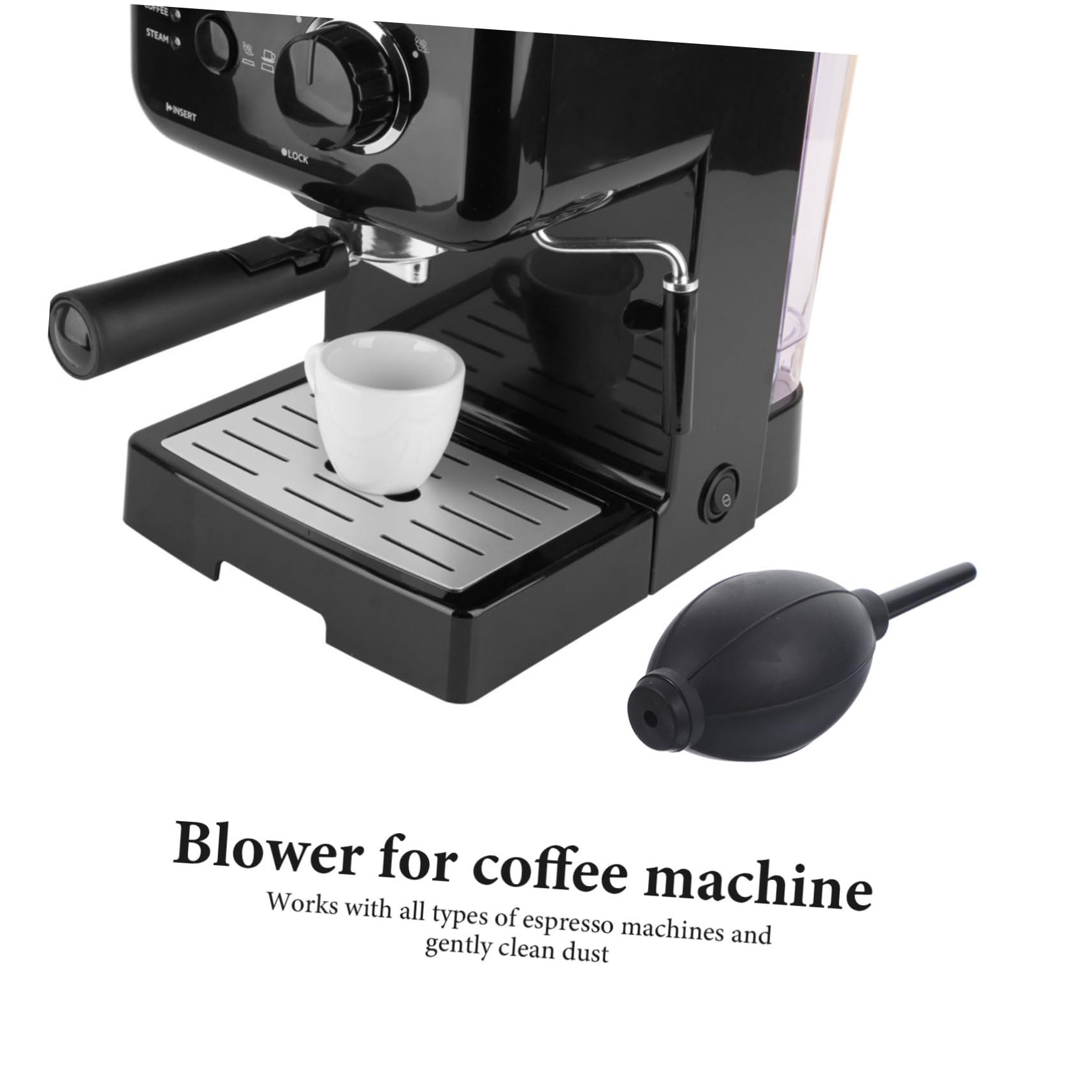 HEMOTON Limpiador de café soplador de aire para limpieza de cafetera, soplador de café, soplador de café para el hogar, bomba de aire para bombillas, plumero de polvo Pp limpio