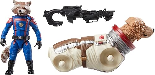 Marvel Legends Series Rocket, Guardians of The Galaxy Vol. 3 - Figuras de acción coleccionables de 6 pulgadas, juguetes para edades de 4 años en