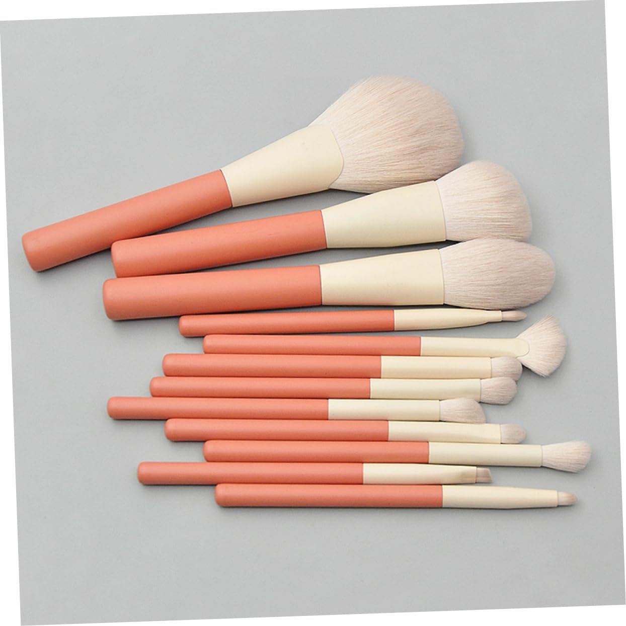 FRCOLOR 2sets Pennelli Per Trucco Professionali Fibra Artificiale Leggeri e Portatili Per Trucco Viso Ombretti e Blush Perfetti Per Viaggi e Uso Quotidiano