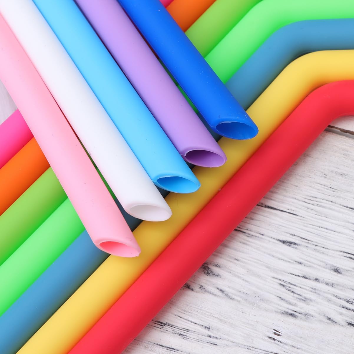 PRETYZOOM 18pcs Practical Reusable Drinking Straws Silicone Straws Eco-friendly and Bpa