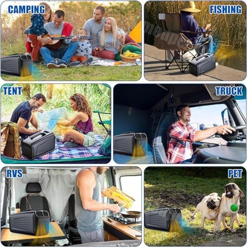 5400/5600 BTU RV Air Conditioner - 1500W Fast Cooling & Heating, 110V Portable Unit for Truck, Caravan, Tent - Remote/App Control, Silver