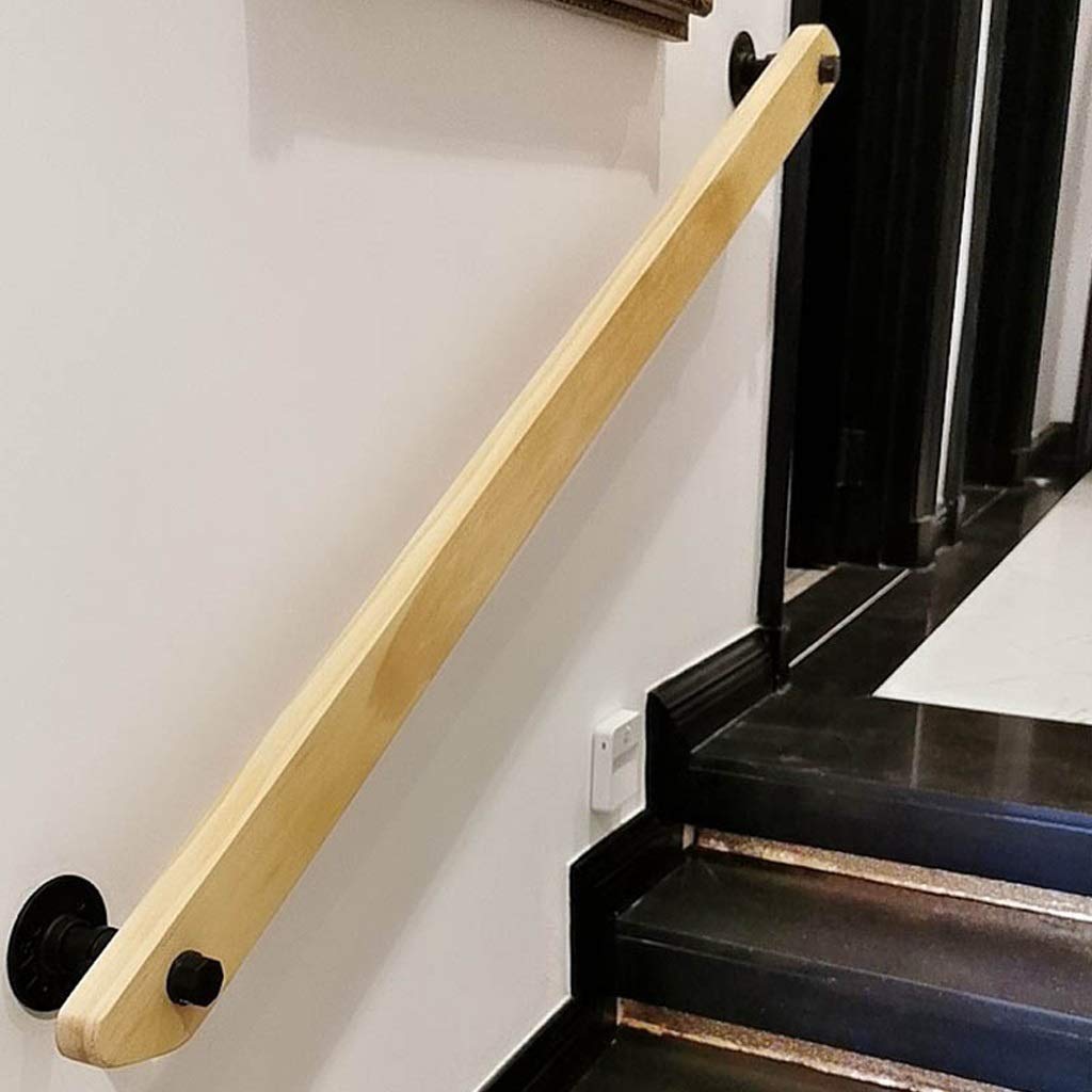 Main courante kit complet 300 cm avec barre de support antidérapante et 2 supports en fer