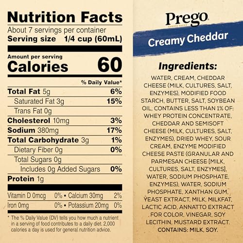 Image of Prego Creamy Cheddar Cheese Sauce, 14.5 oz Jar