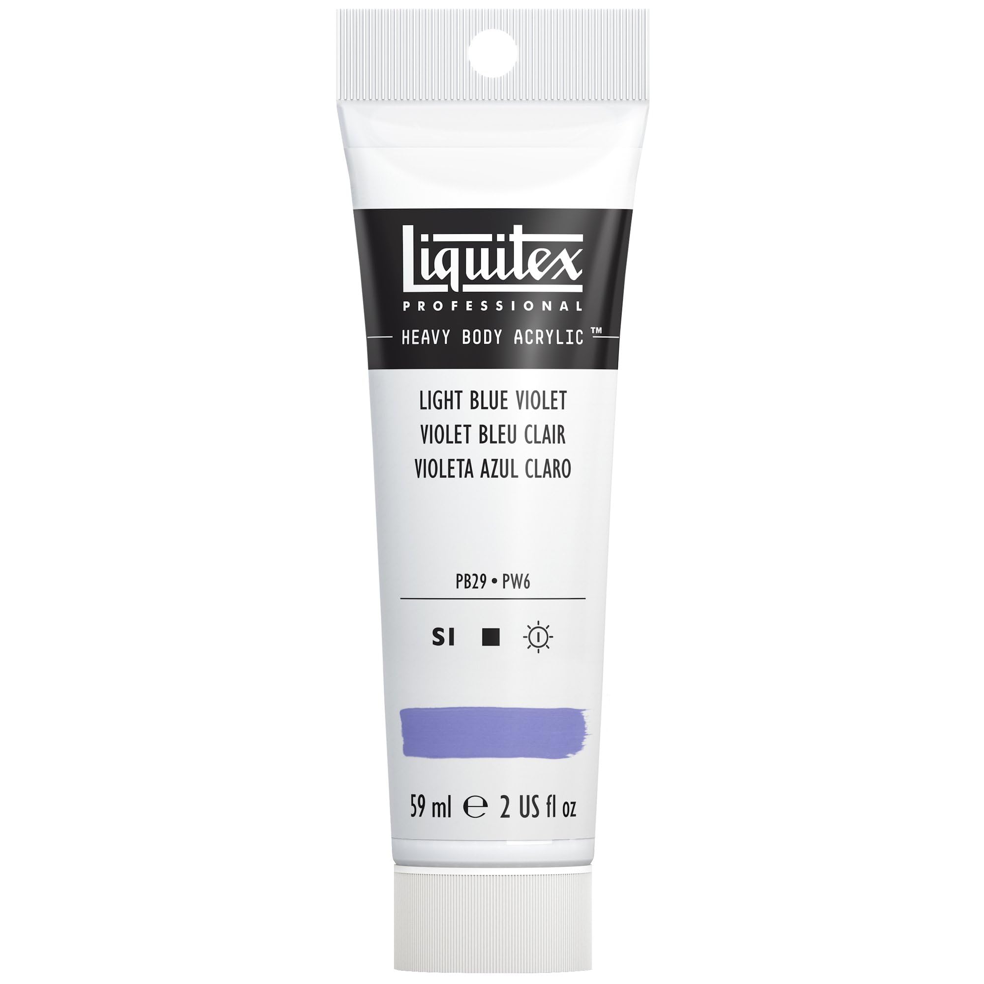 Liquitex 1045680 Professional Heavy Body Acrylfarbe in Künstlerqualität mit ausgezeichneter Lichtechtheit in buttriger Konsistenz, 59ml Tube - Blauviolett hell